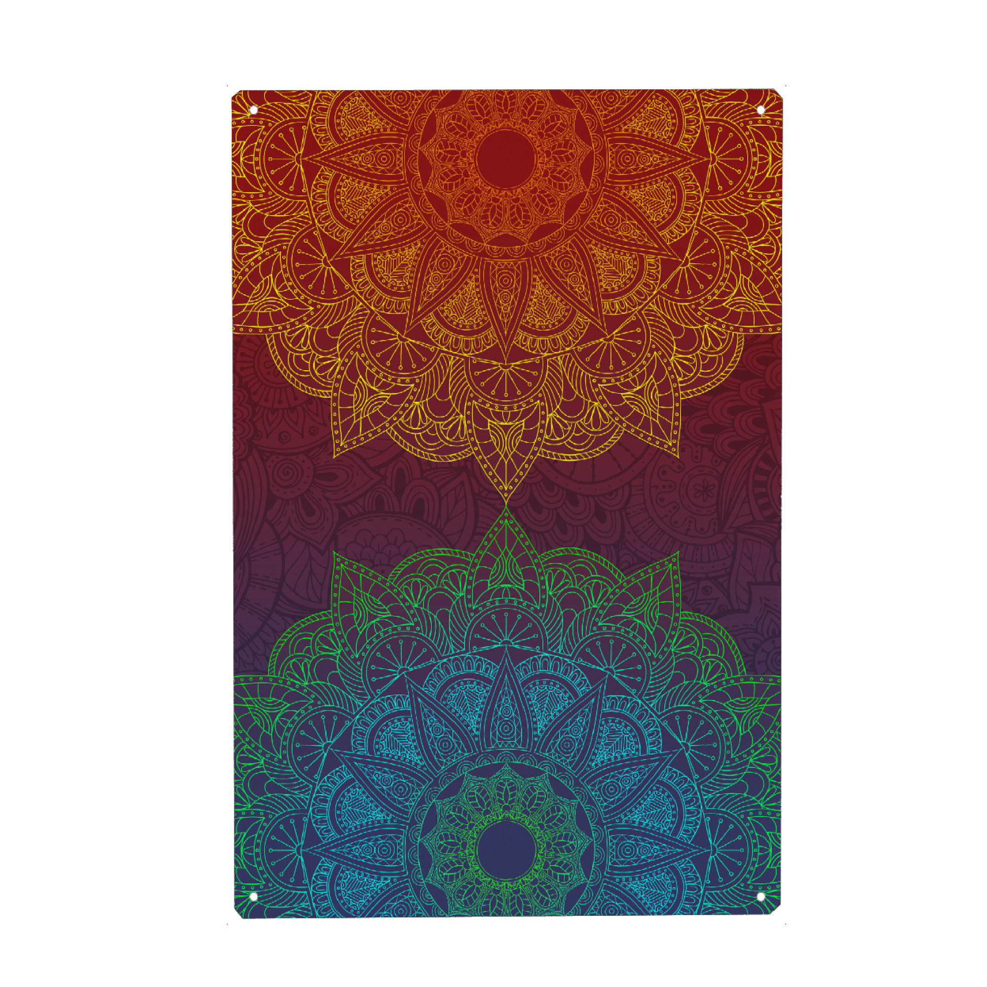 Metall Poster "Mandala symmetric clean" artboxONE - Abstrakt,Geometrie