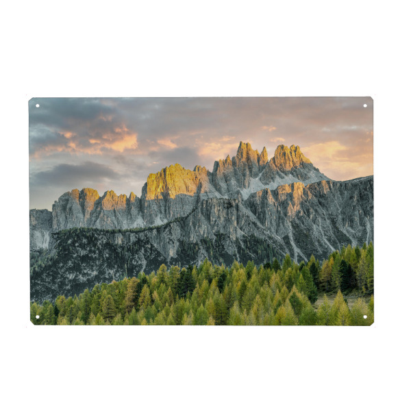 Holzbild "Croda da Lago in den Dolomiten" artboxONE - Natur,Reise,Reise / Länder