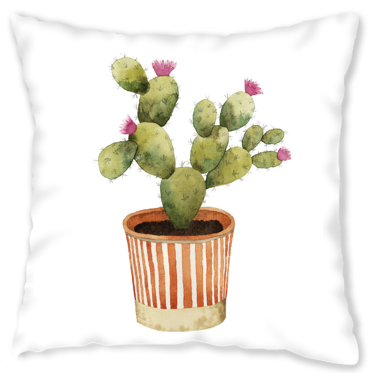 Design-Kissen "Blooming Potted Cactus" artboxONE - Natur,Floral