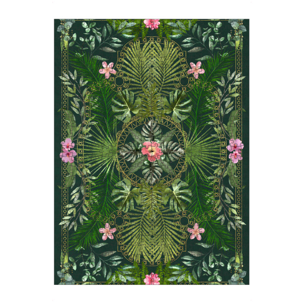artboxONE Puzzle "Tropical Foliage Gold Lattice" artboxONE - Natur,Floral