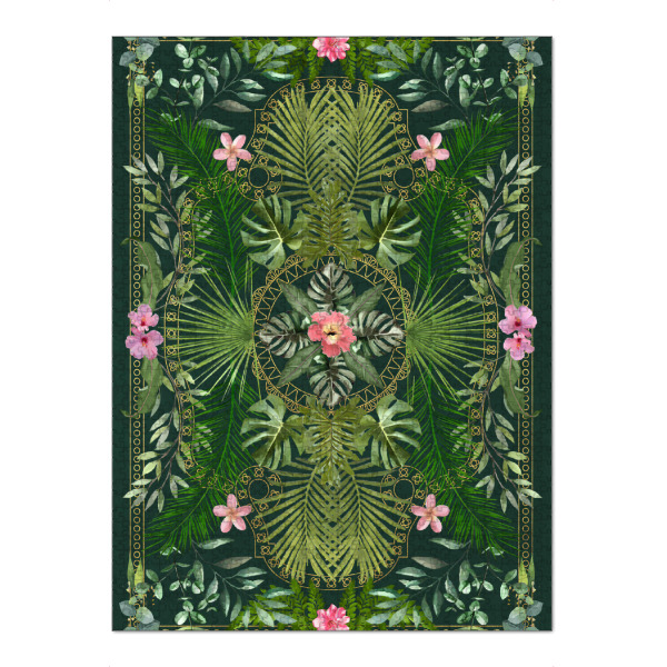 Puzzle Ravensburger "Tropical Foliage Gold Lattice" artboxONE - Natur,Floral