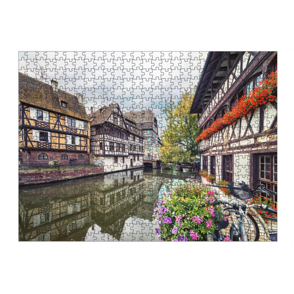 Puzzle Ravensburger "Canal in Strasbourg" artboxONE - Städte,Reise,Architektur,Reise / Länder,Städte / Weitere