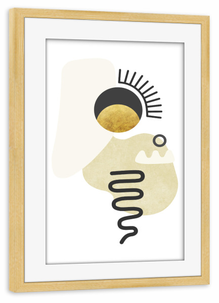 Poster mit Rahmen kiefer "Abstract Still Life Shapes" artboxONE - Natur,Abstrakt,Geometrie