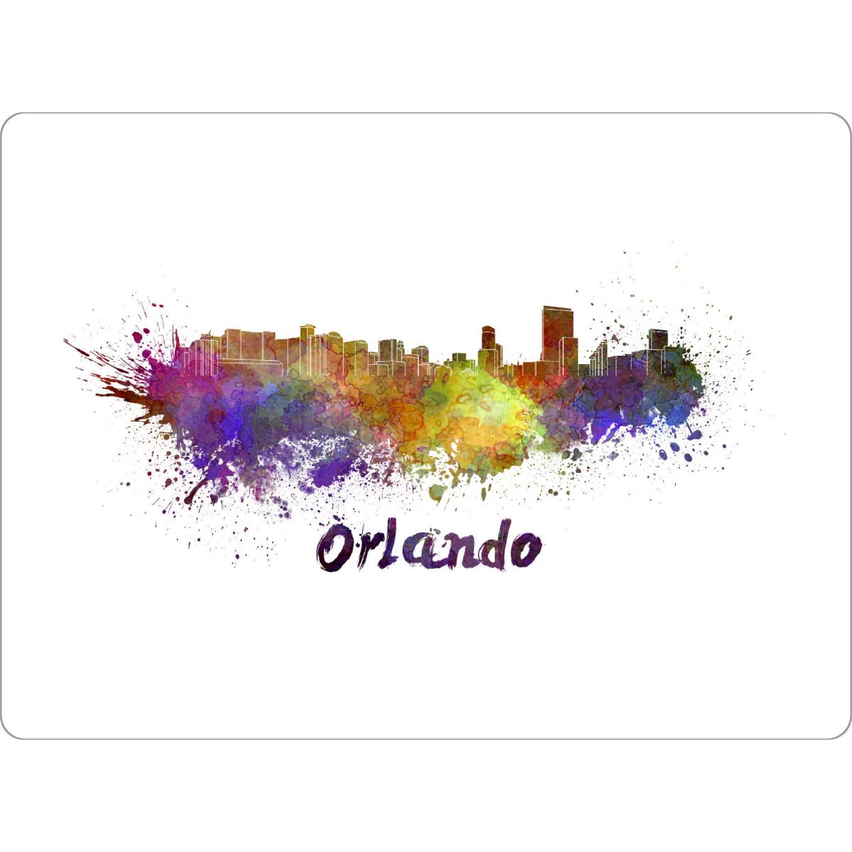 Tischset "Orlando skyline in watercolor" artboxONE - Städte,Abstrakt,Automobile