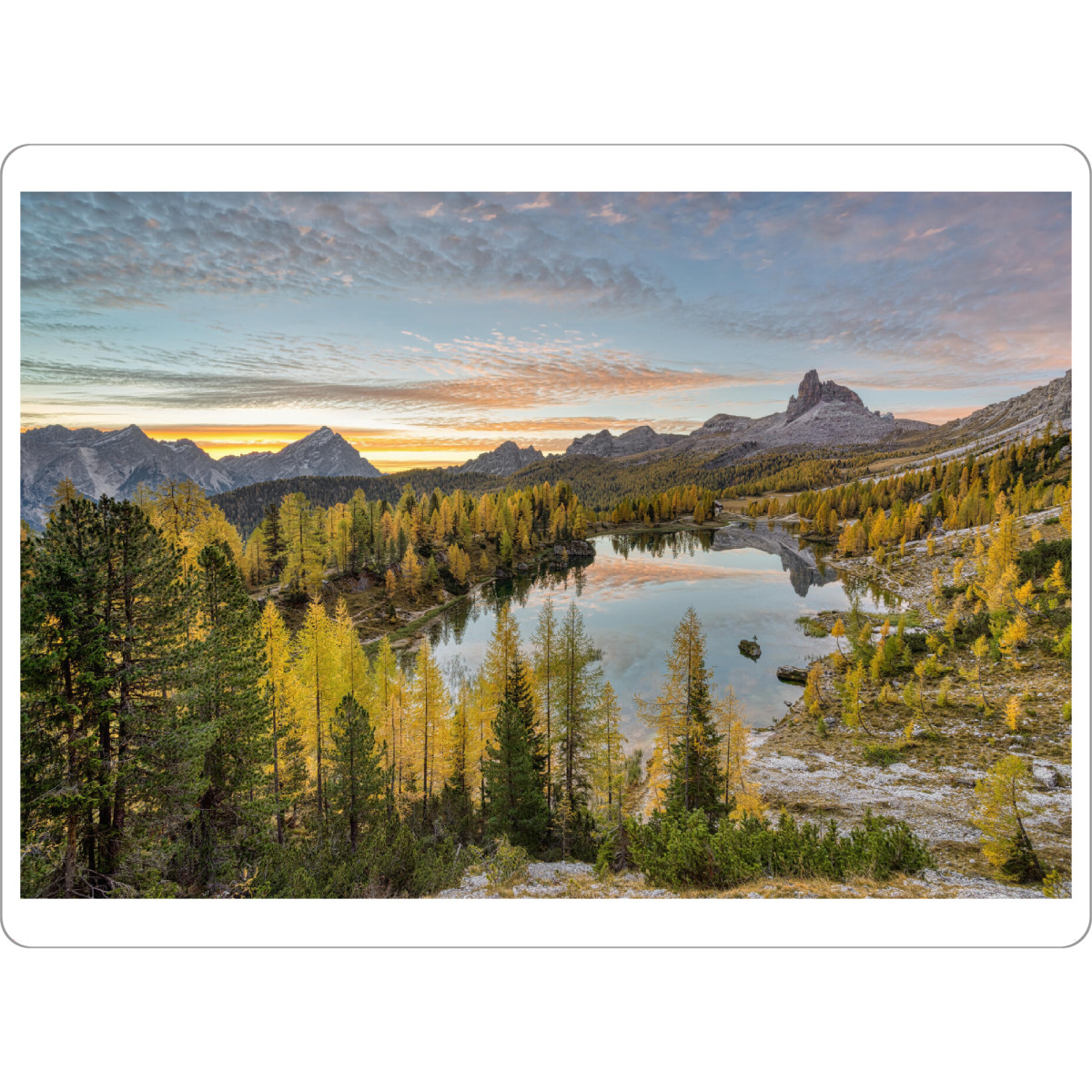 Tischset "Lago Federa Dolomiten" artboxONE - Natur,Reise,Reise / Länder