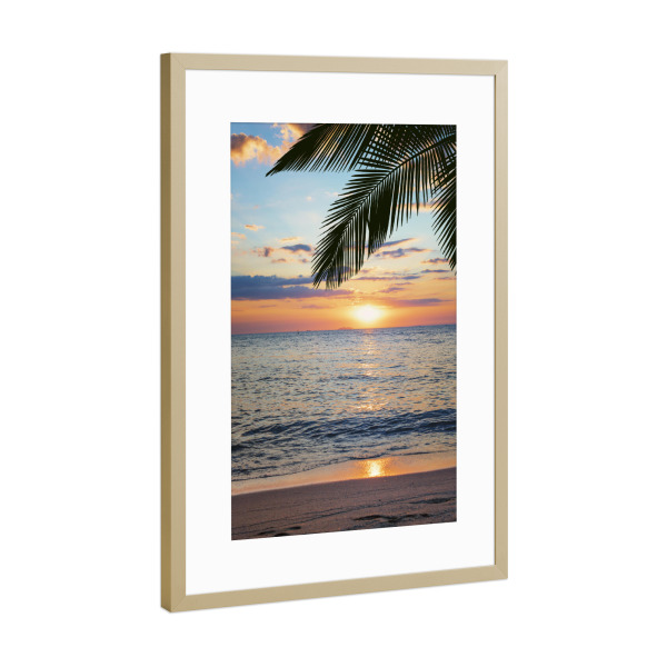 Poster mit Rahmen Gold "Thai Beach Sunset" artboxONE - Natur,Reise,Reise / Strand und Meer,Reise / Asien,Reise / Länder
