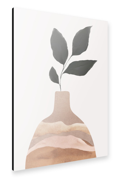 Alu-Dibond "Clay Vase With Plant" 30x20 cm artboxONE