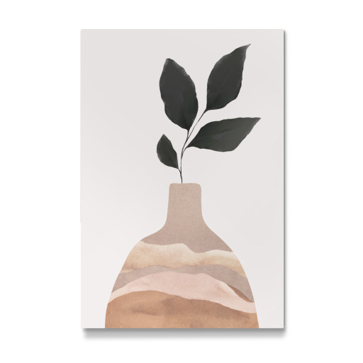 Clay Vase With Plant