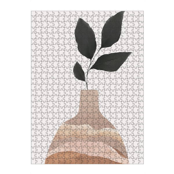 artboxONE Puzzle "Clay Vase With Plant" artboxONE - Natur,Floral,Abstrakt - Vase,Plant,Abstract,Minimal,Boho,Abstrakt,Pflanze,Leaves,Blätter