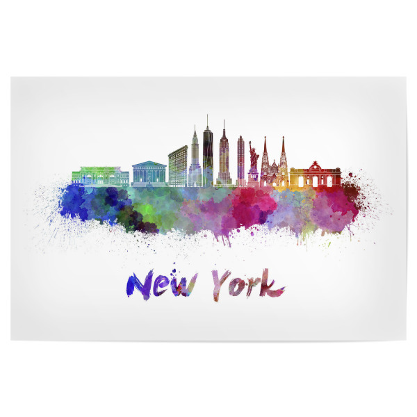 Poster "NEW YORK skyline in watercolor-p" artboxONE - Städte,Abstrakt,Architektur