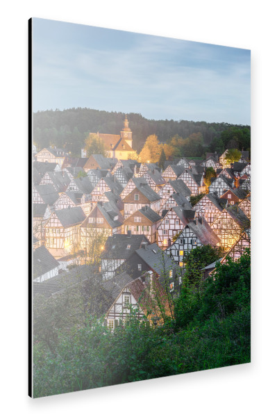 Alu-Dibond "Freudenberg im Siegerland am Abend" 30x20 cm artboxONE
