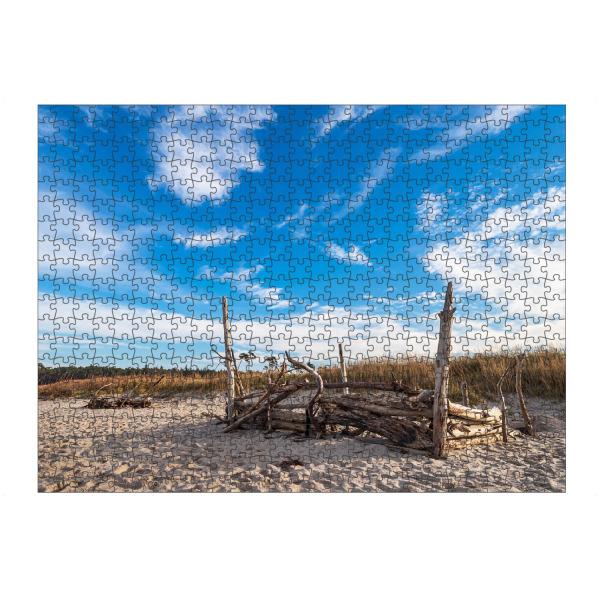 Puzzle Ravensburger "Strandburg, Düne und Wolken" artboxONE - Natur,Reise,Reise / Strand und Meer