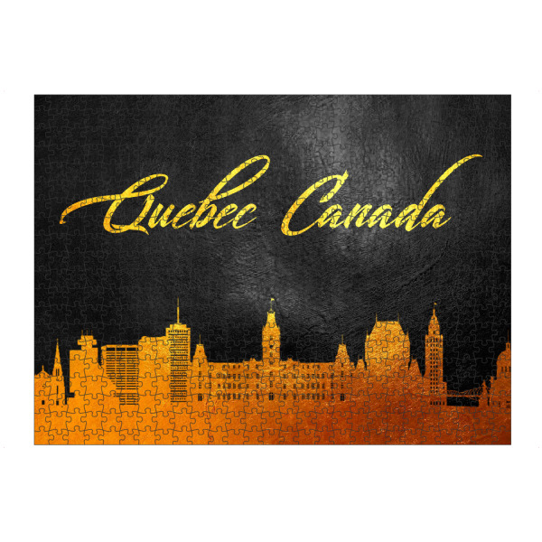 Puzzle Ravensburger "Quebec Canada Gold Skyline" artboxONE - Städte - Qubec,Canada,Gold,Skyline,City,Stadt - Bild qubec