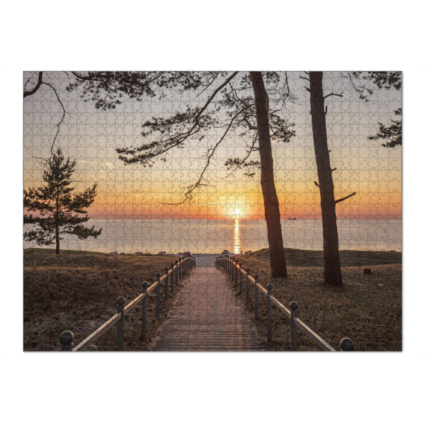 Puzzle Ravensburger "Früh morgens auf Rügen" artboxONE - Natur,Reise,Reise / Strand und Meer,Reise / Länder