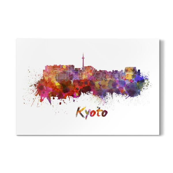 Galerie-Print "KYOTO skyline in watercolor-b" 30x20 cm artboxONE