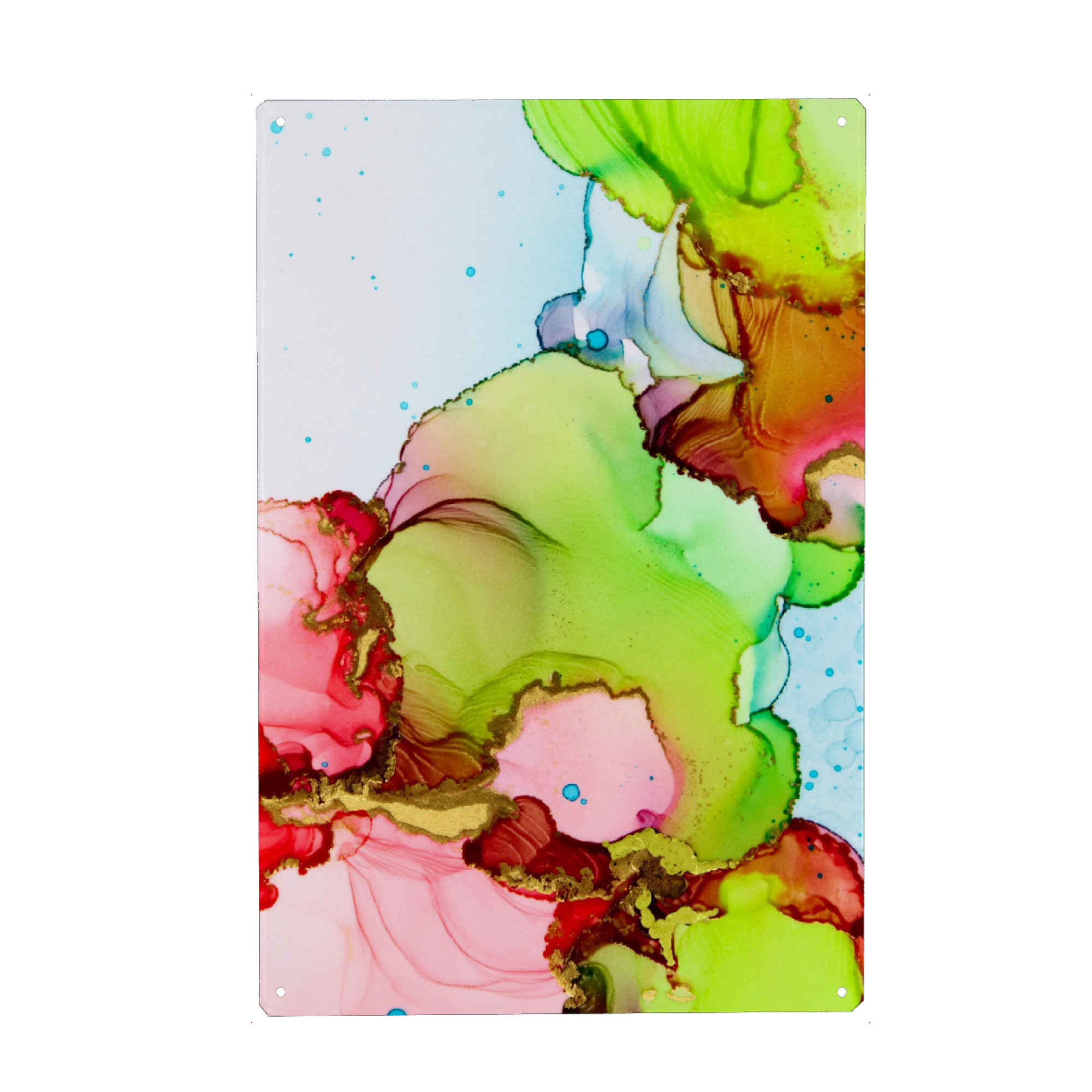 Metall Poster "Candy collection 1.0" artboxONE - Für Kinder,Abstrakt - Alcoholink,Alkoholtinte,Abstrakt,Candy,Bunt,Colorful,Abstract - Blechschild