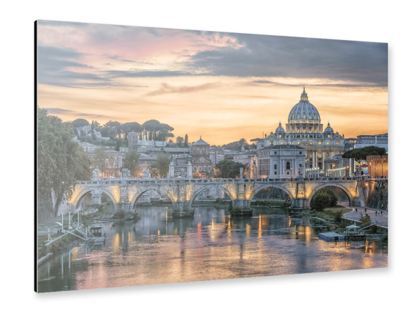 Alu-Dibond "Evening In Rome" 30x20 cm artboxONE