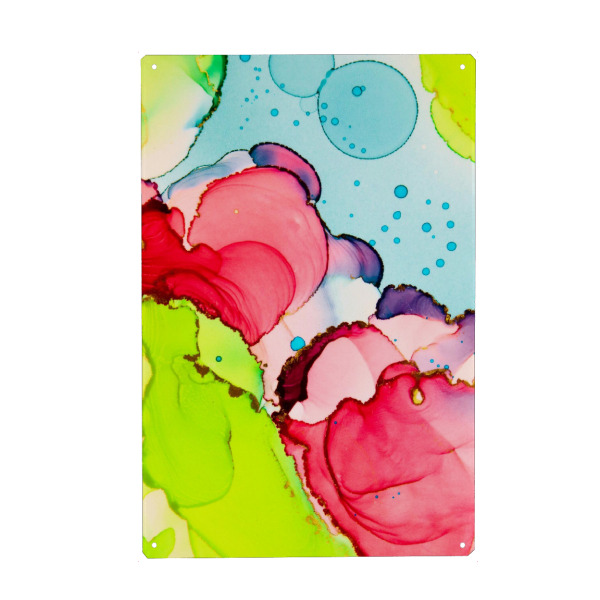 Metall Poster "Candy collection 3.0" artboxONE - Für Kinder,Abstrakt - Alcoholink,Alkoholtinte,Abstract,Abstrakt,Kinderzimmer,Bunt,Candy,Colorful