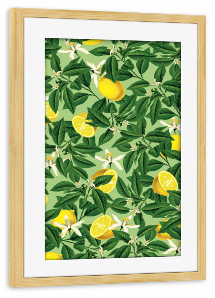 Poster mit Rahmen kiefer "Lemonade-II" artboxONE - Essen & Trinken