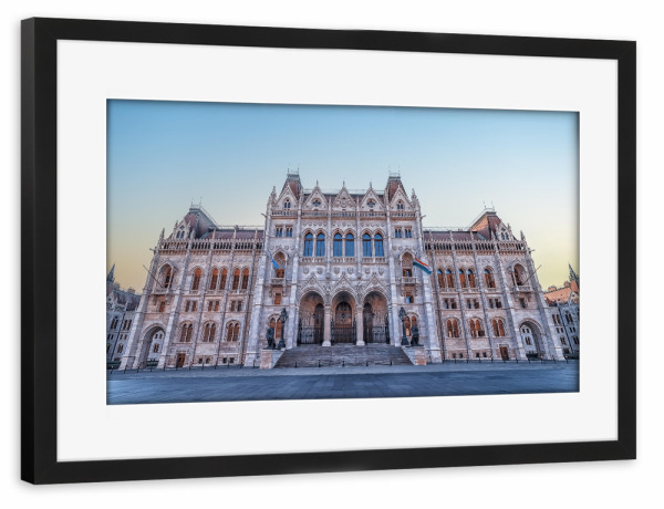 Poster mit Rahmen schwarz "Parliament Backside" artboxONE - Städte,Reise,Architektur,Reise / Länder,Städte / Budapest