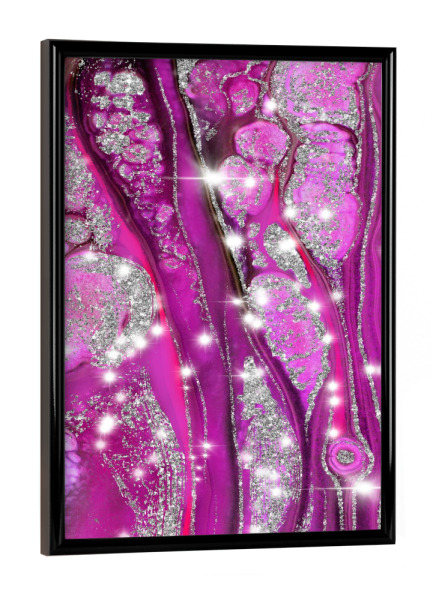 Poster mit schwarzem Rahmen "Pink Agate Texture" artboxONE - Abstrakt,Geometrie,Fashion,Marmor,Festivals