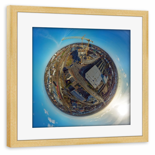 Poster mit Rahmen kiefer "Bergedorfer Tor - Hamburg" artboxONE - Städte,Städte / Hamburg,Reise,Architektur,Reise / Länder