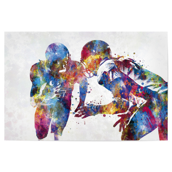 Poster 30x20 cm "Multicolor american football-e" artboxONE - Abstrakt,Sport,Sport / Fußball