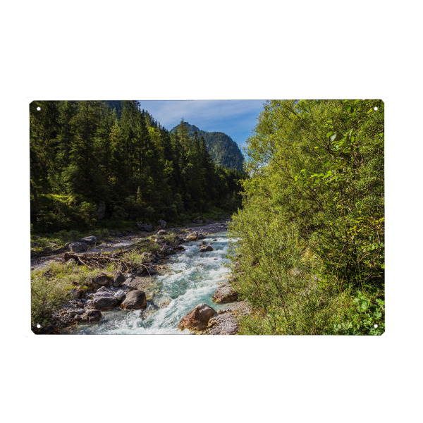 Metall Poster "Bäume und Wimbach" artboxONE - Natur,Reise