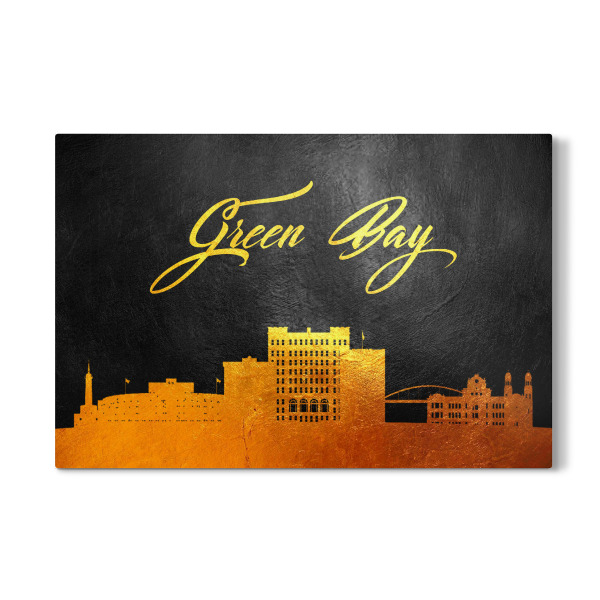 Galerie-Print "Green Bay Wisconsin Gold Skyline" 30x20 cm artboxONE