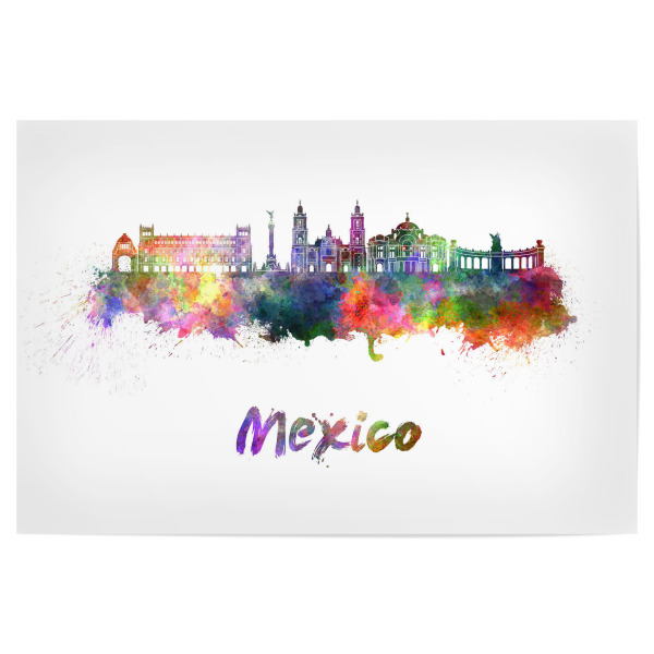 Poster 30x20 cm "MEXICO CITY skyline-p" artboxONE - Städte,Abstrakt,Architektur