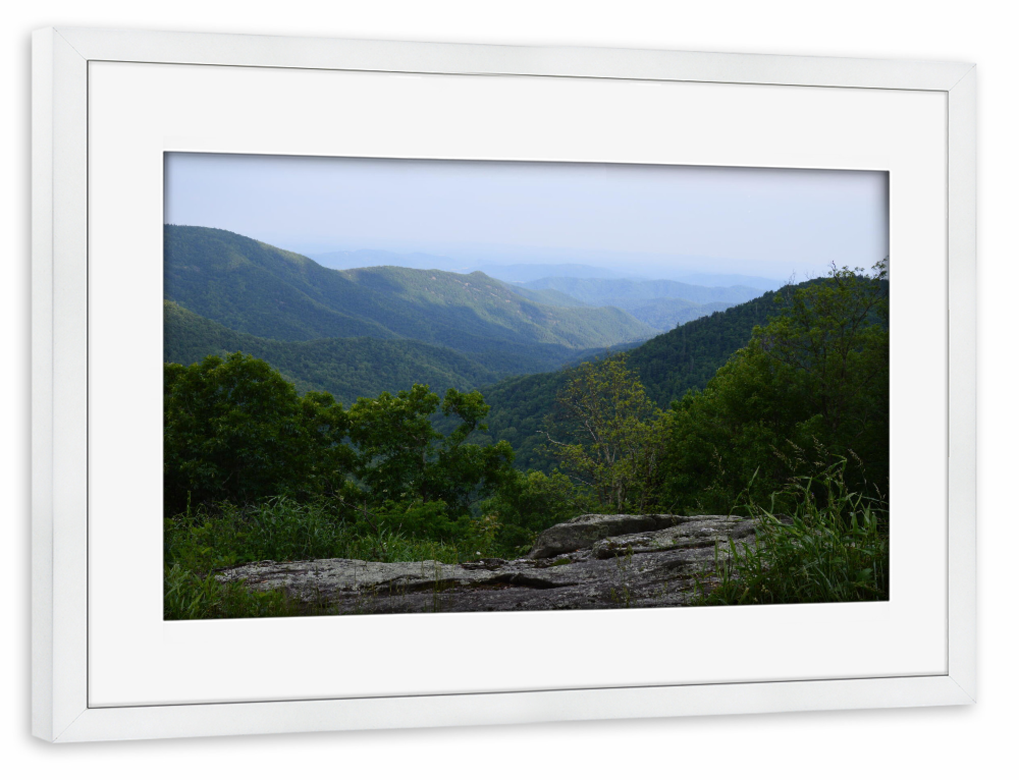 Poster mit Rahmen weiß "Das Appalachengebirge" artboxONE - Natur,Reise,Reise / Länder