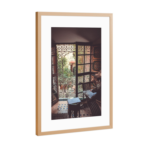 Poster mit Rahmen Kupfer "Maroccan Hideaway" artboxONE - Reise,Architektur