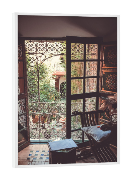Poster mit weißem Rahmen "Maroccan Hideaway" artboxONE - Reise,Architektur
