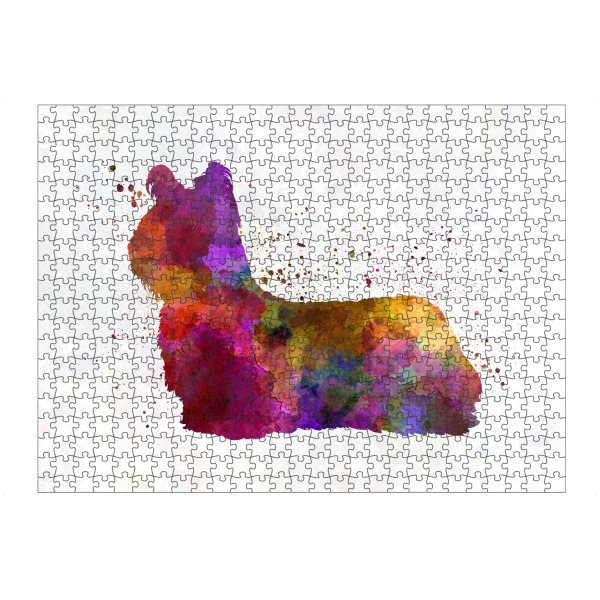 Puzzle Ravensburger "Skye Terrier in watercolor" artboxONE - Tiere,Abstrakt