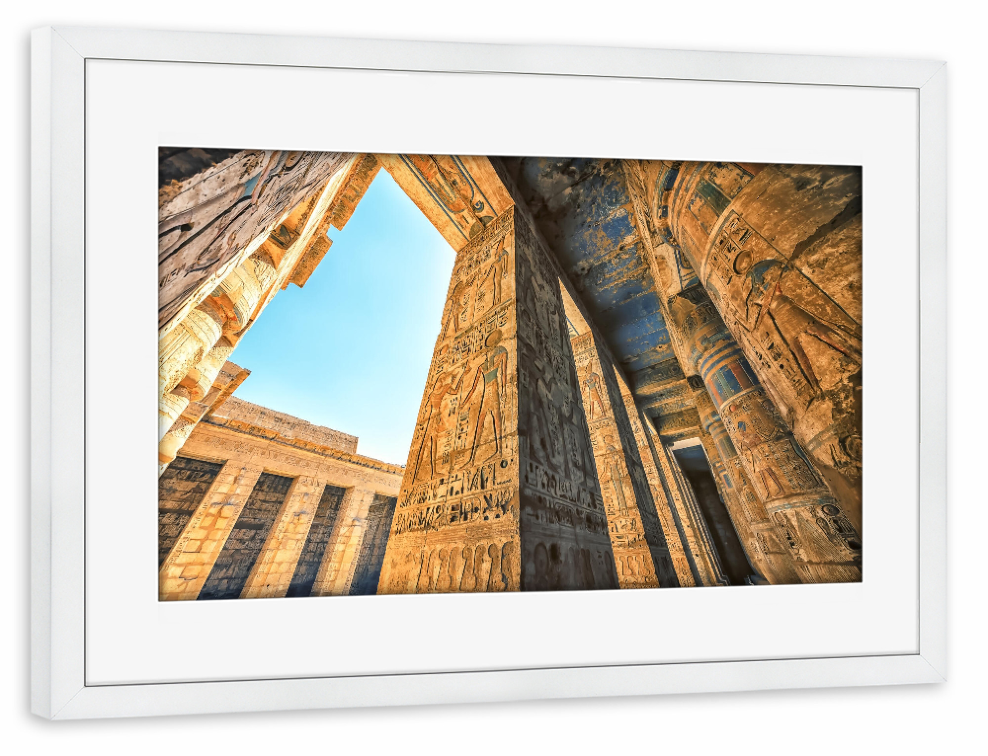 Poster mit Rahmen weiß "Habu Temple" artboxONE - Reise,Architektur,Reise / Afrika,Reise / Länder,Städte / Weitere