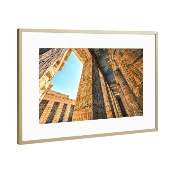 Poster mit Rahmen Gold "Habu Temple" artboxONE - Reise,Architektur,Reise / Afrika,Reise / Länder,Städte / Weitere