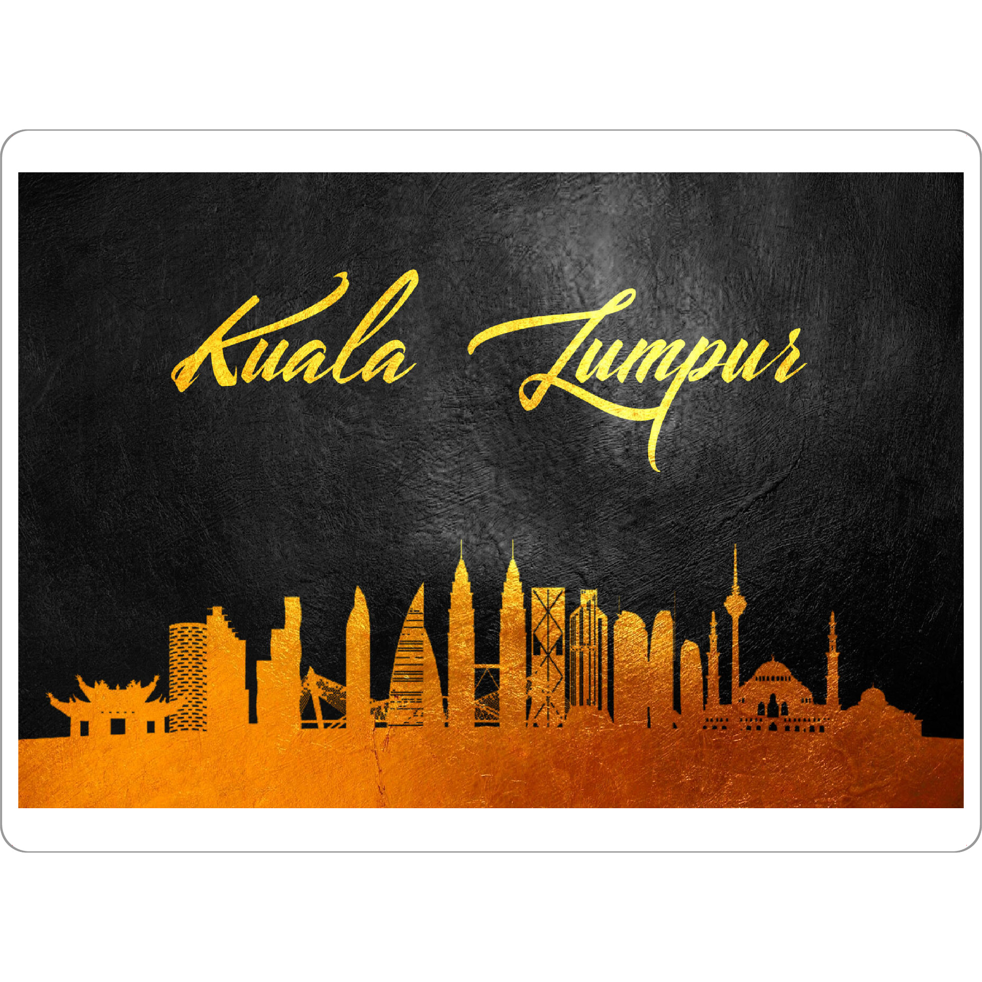 Tischset "Kuala Lumpur Malaysia Gold" artboxONE - Städte - Gold,Skyline,Kuala lumpur,Malaysia,City,Stadt - Bild gold