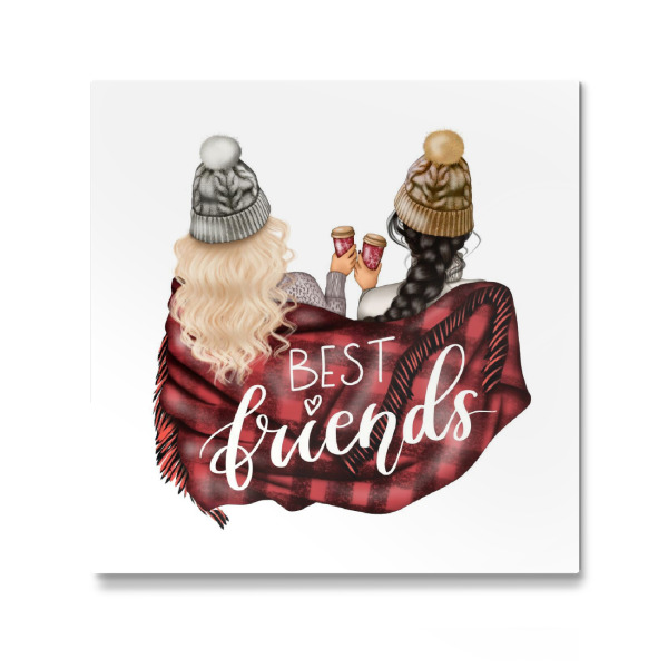 Galerie-Print "Best Friends Illustration" 30x30 cm artboxONE
