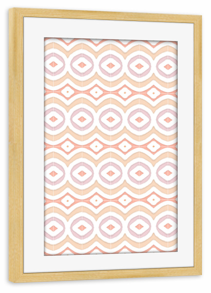 Poster mit Rahmen kiefer "Spring Soft Pattern Tiles" artboxONE - Abstrakt,Geometrie