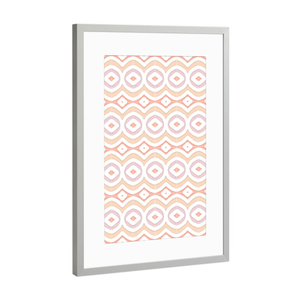 Poster mit Rahmen Silber "Spring Soft Pattern Tiles" artboxONE - Abstrakt,Geometrie