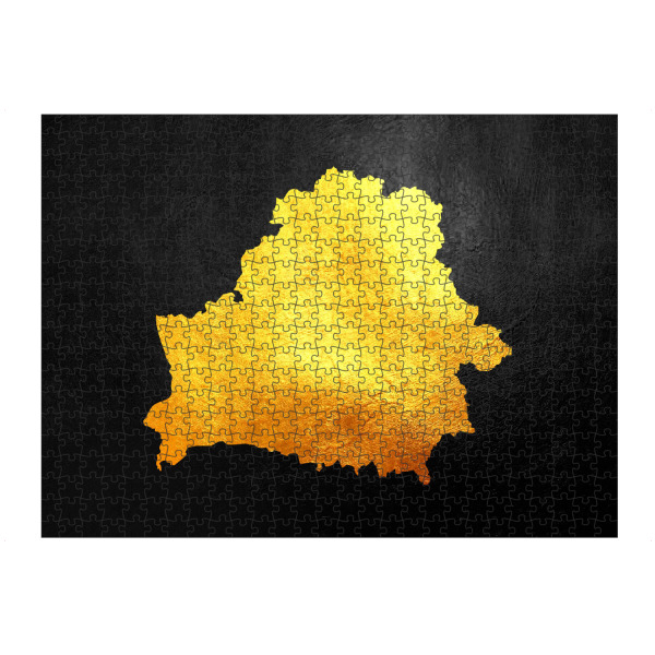 Puzzle Ravensburger "Belarus Gold Map" artboxONE - Reise / Länder - Belarus,Gold,Map,Karte,Weißrussland,Land - Bild belarus