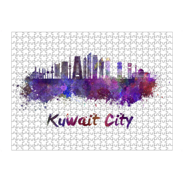 Puzzle Ravensburger "KUWAIT CITY skyline-J" artboxONE - Städte,Abstrakt,Architektur