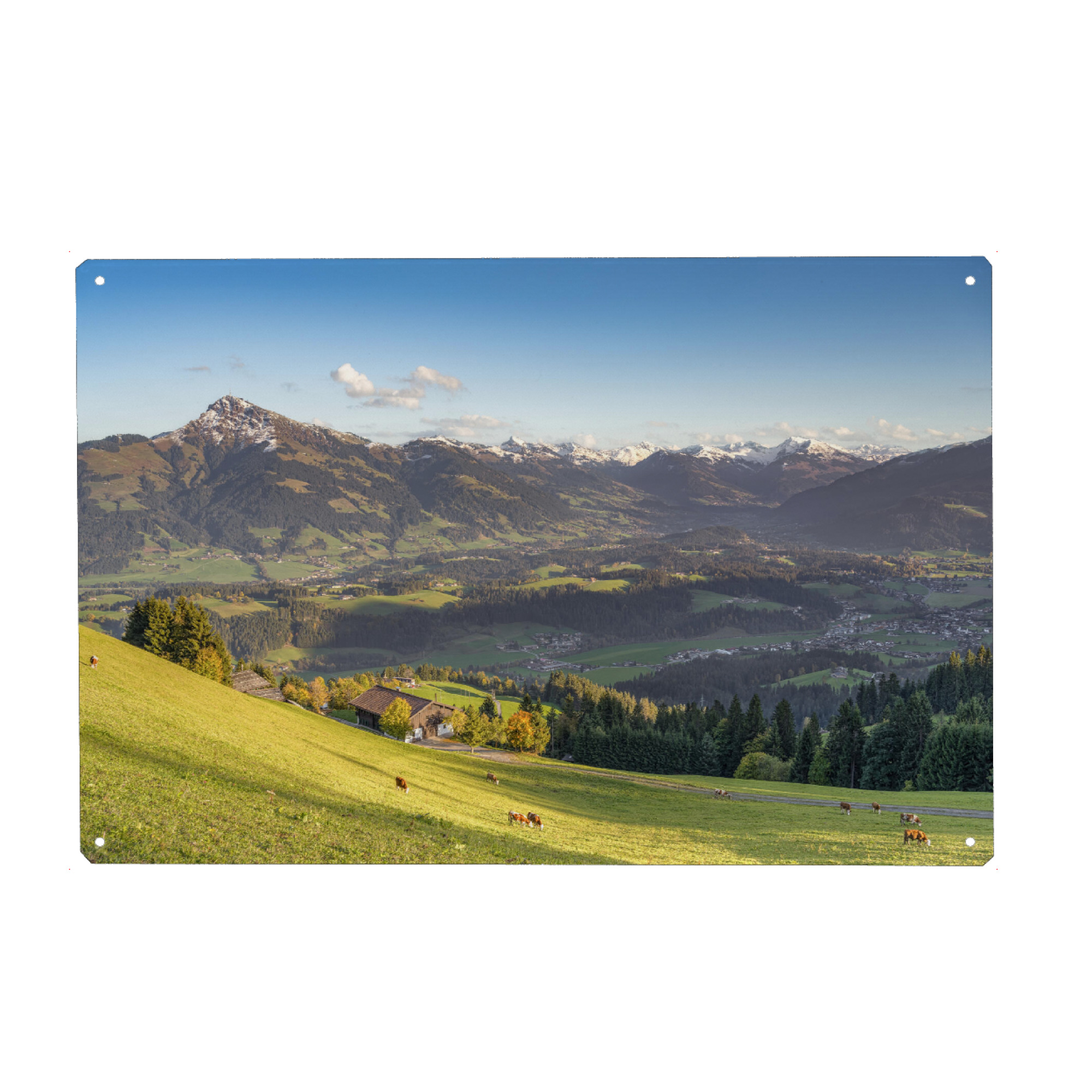 Metall Poster "Blick vom Astberg in Tirol" artboxONE - Natur,Reise,Reise / Länder