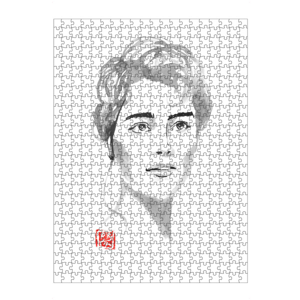 Puzzle Ravensburger "Beautiful woman" artboxONE - Menschen - Sumie,Japan,Woman,Frau,Minimal,Minimalistisch,Portrait - Bild sumie