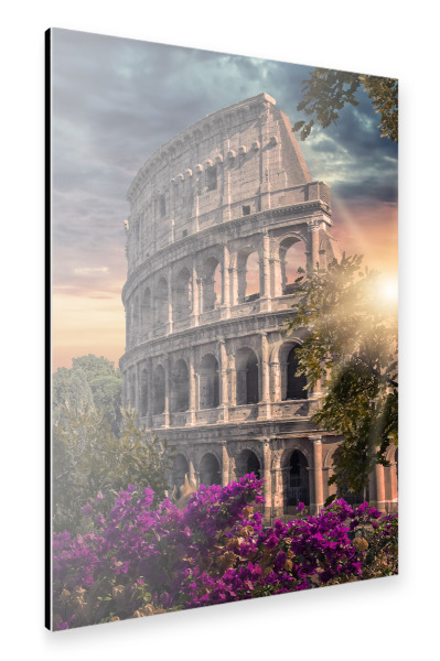 Alu-Dibond "Colosseum at sunset" 30x20 cm artboxONE