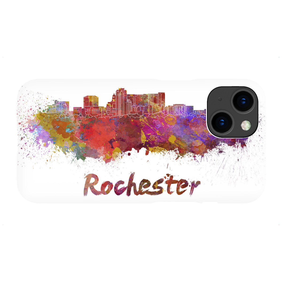 iPhone "ROCHESTER MN skyline in watercolor" Premium-Case Handyhülle artboxONE