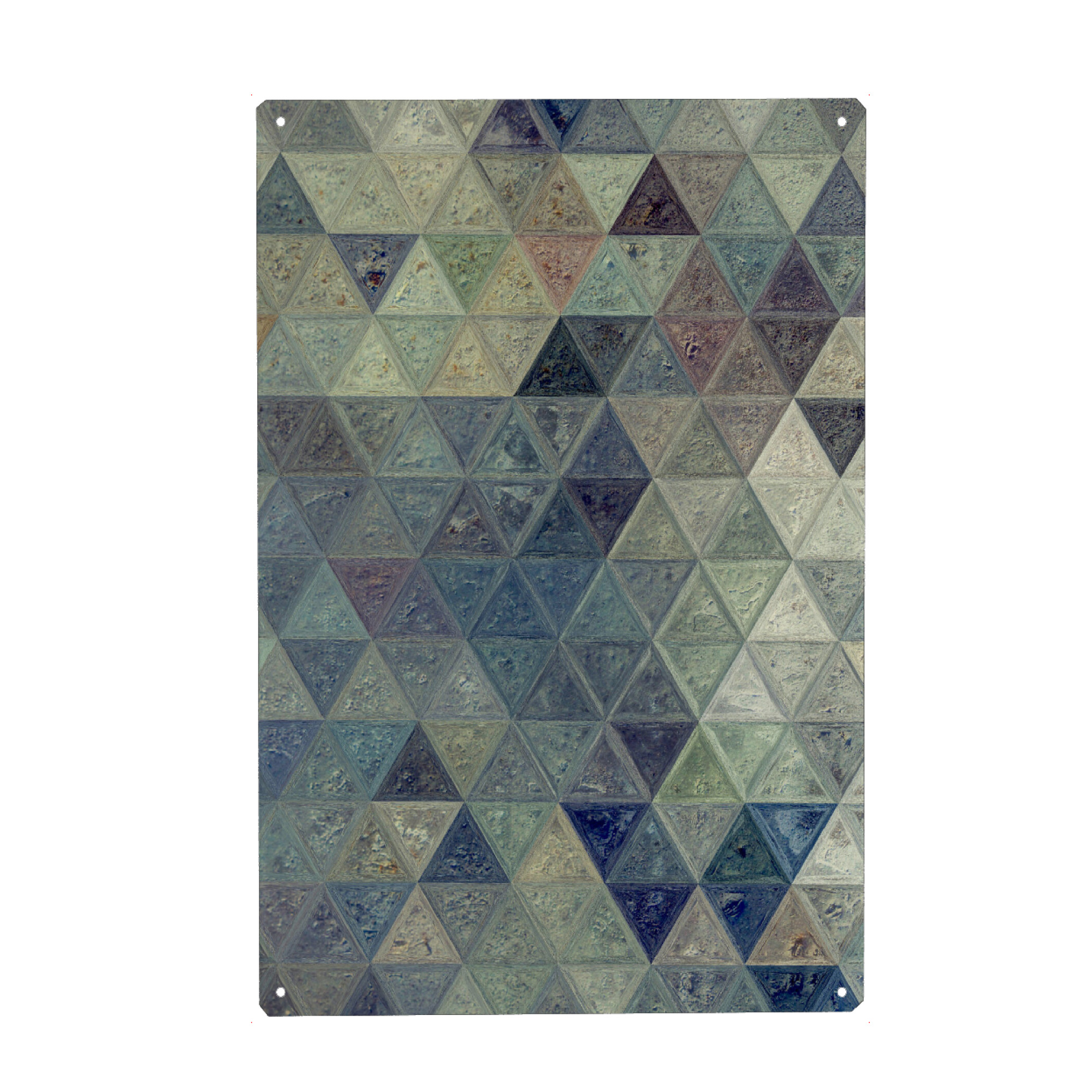 Metall Poster "Mosaic stone" artboxONE - Abstrakt,Geometrie - Mosaic,Pattern,Decoration,Triangle,Colors,Abstract,Abstrakt,Geometrie,Geometry