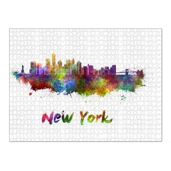 Puzzle Ravensburger "NEW YORK skyline in watercolor-b" artboxONE - Städte,Abstrakt,Architektur