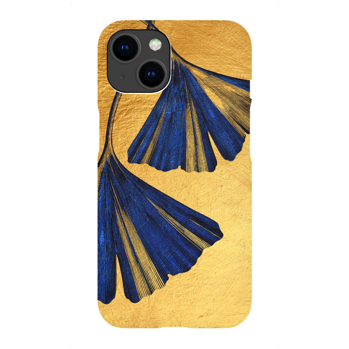 iPhone "Ginko blue and gold" Premium-Case Handyhülle artboxONE