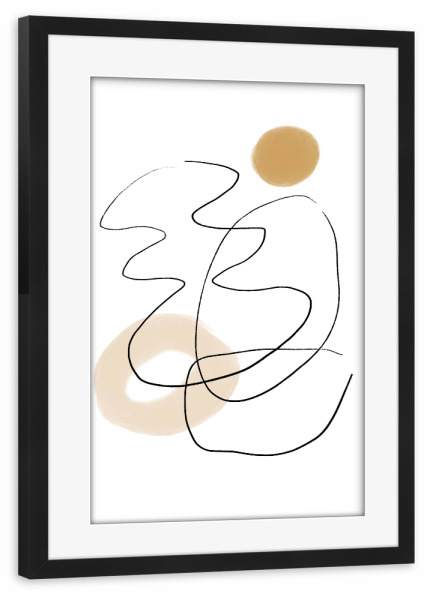 Poster mit Rahmen schwarz "Modern Minimalist" artboxONE - Abstrakt - Modern,Midcentury,Minimal
